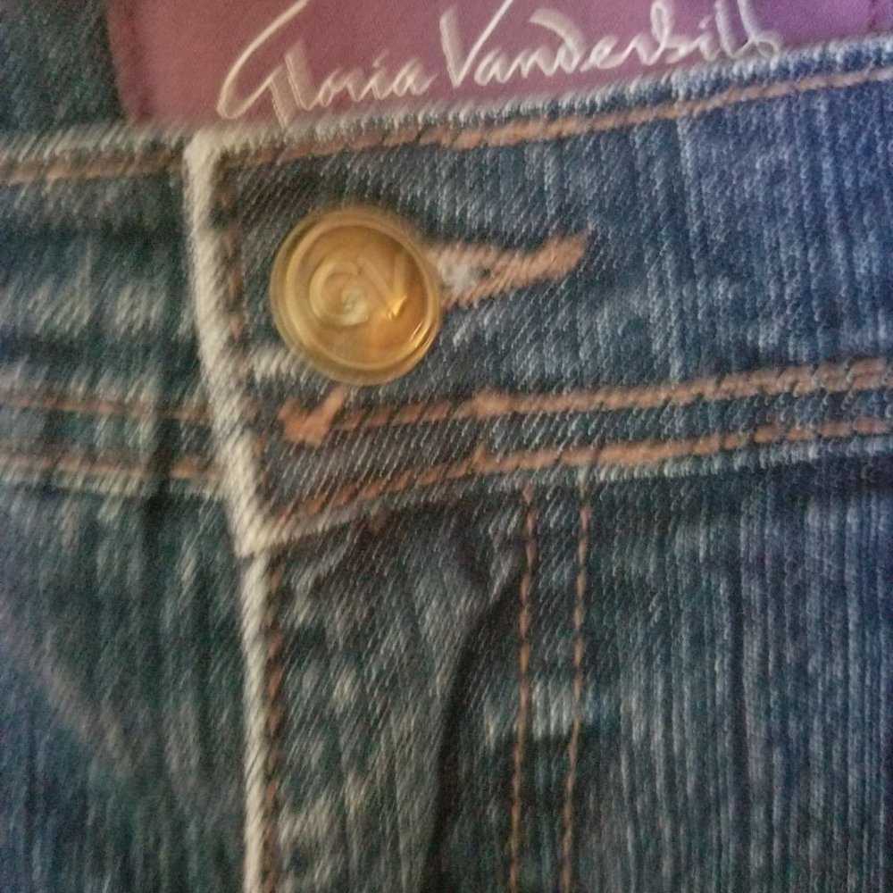 Gloria Vanderbilt Ladies Amanda Stretch Denim Jean Dark Blue, Size 10 Short - Picture 3 of 5